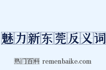 魅力新东莞反义词是什么意思的图片